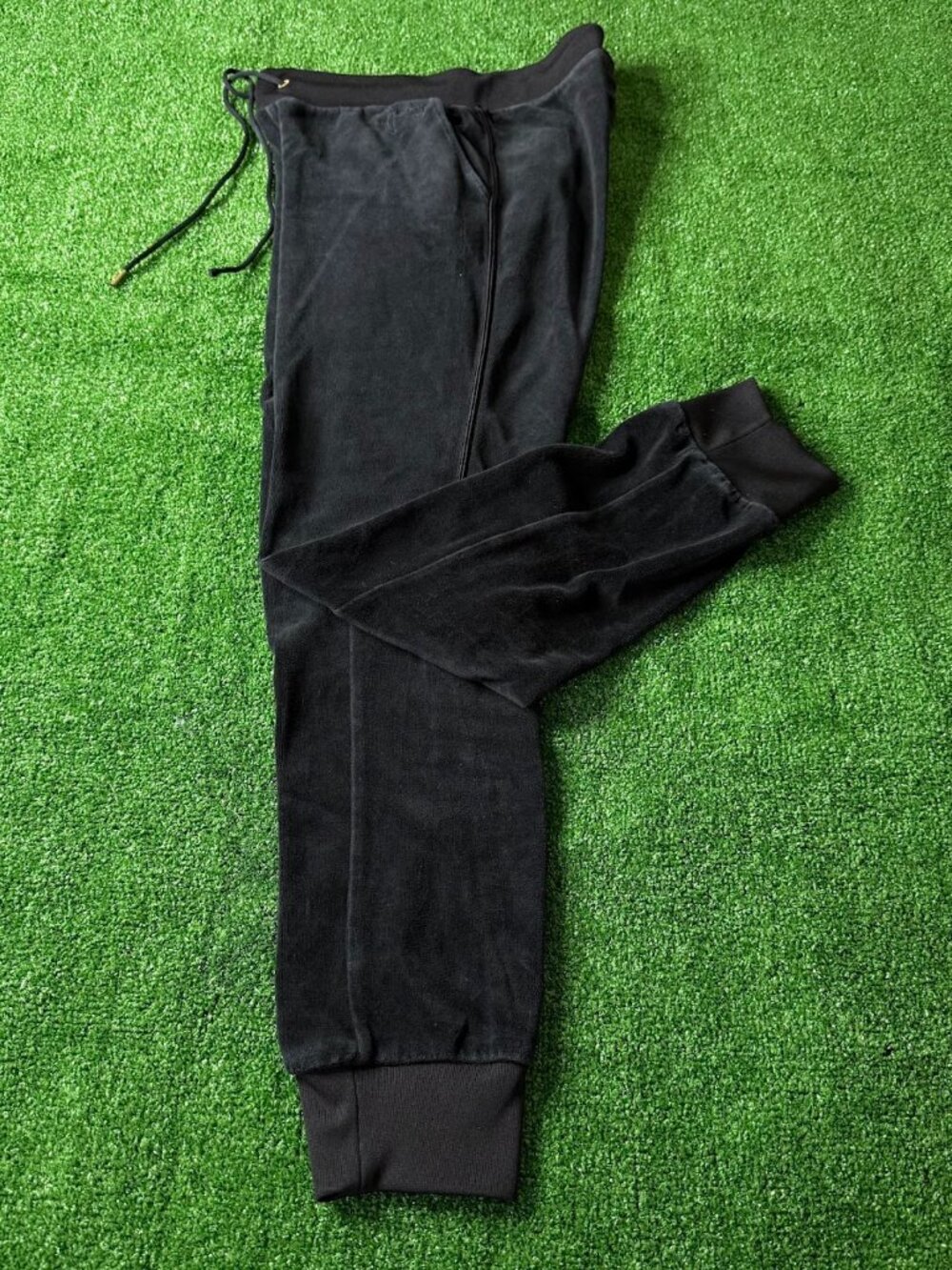 Juicy Couture Pants Women Extra Small Black Velvet Jogger Y2K Hip Hop Sweatpants
